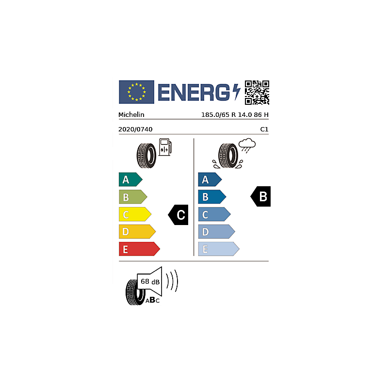 Vignette énergétique Michelin Michelin Energy Saver + PREMIUM 14"
