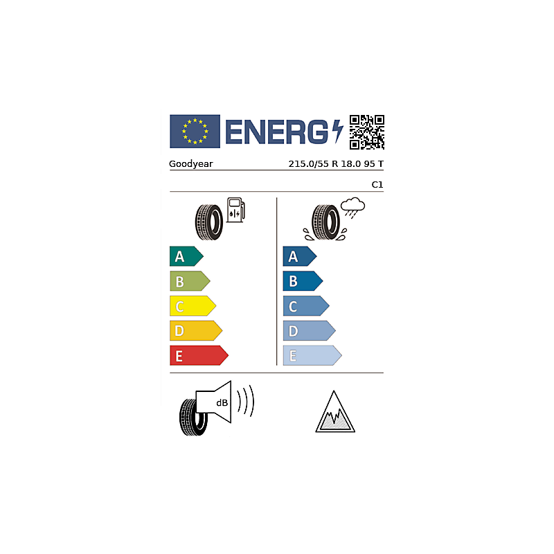 Vignette énergétique Goodyear Goodyear UltraGrip Performance Gen-1 SealTech PREMIUM 18"