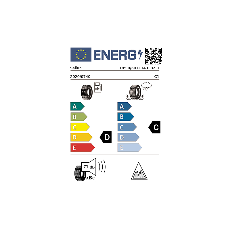 Vignette énergétique Sailun Sailun Atrezzo 4 Seasons ECOBUDGET 14"