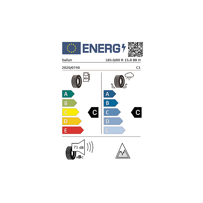 Vignette énergétique Sailun Sailun Atrezzo 4 Seasons ECOBUDGET 15"