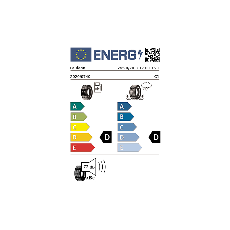 Vignette énergétique Laufenn Laufenn X FIT HT LD01 QUALITY 17"